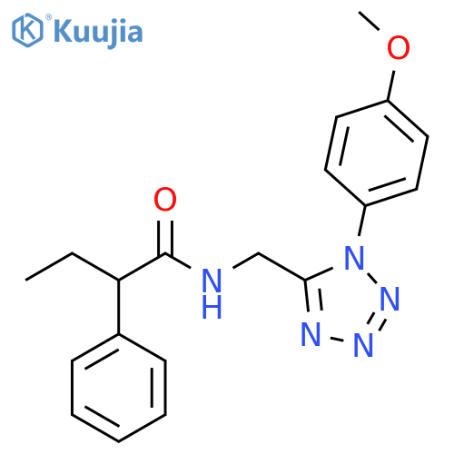 N-{1-(4-methoxyphenyl)-1H-1,2,3,4-tetrazol-5-ylmethyl}-2-phenylbutanamide structure