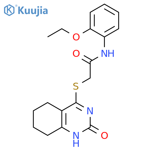 N-(2-ethoxyphenyl)-2-(2-oxo-1,2,5,6,7,8-hexahydroquinazolin-4-yl)sulfanylacetamide structure