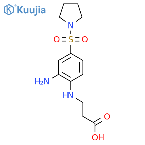 N-[2-Amino-4-(pyrrolidin-1-ylsulfonyl)phenyl]-beta-alanine structure