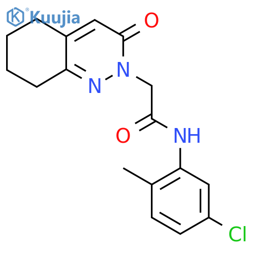 N-(5-chloro-2-methylphenyl)-2-(3-oxo-2,3,5,6,7,8-hexahydrocinnolin-2-yl)acetamide structure