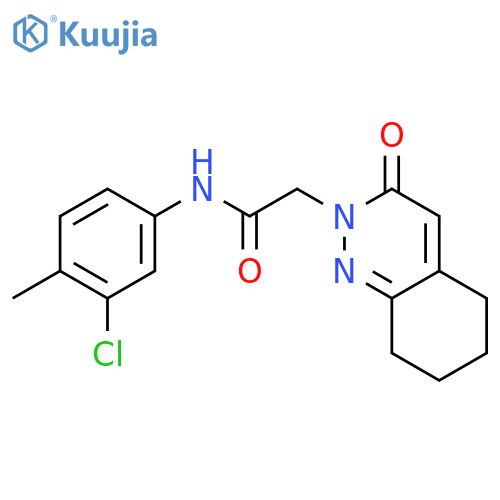 N-(3-chloro-4-methylphenyl)-2-(3-oxo-2,3,5,6,7,8-hexahydrocinnolin-2-yl)acetamide structure