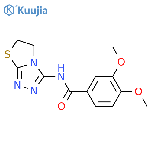 3,4-dimethoxy-N-{5H,6H-1,2,4triazolo3,4-b1,3thiazol-3-yl}benzamide structure