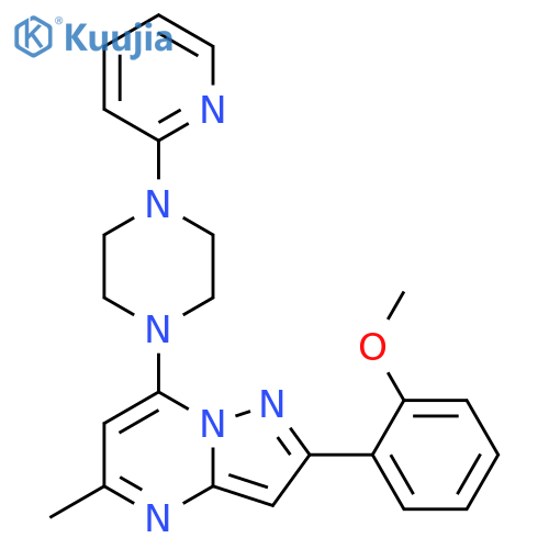 1-2-(2-methoxyphenyl)-5-methylpyrazolo1,5-apyrimidin-7-yl-4-(pyridin-2-yl)piperazine structure