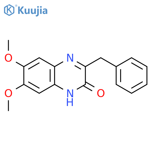 2(1H)-Quinoxalinone, 6,7-dimethoxy-3-(phenylmethyl)- structure
