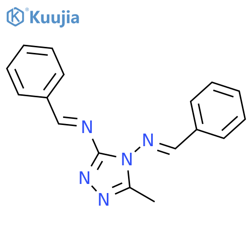4H-1,2,4-Triazole-3,4-diamine,5-methyl-N3,N4-bis(phenylmethylene)- structure