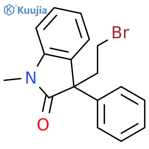 2H-Indol-2-one, 3-(2-bromoethyl)-1,3-dihydro-1-methyl-3-phenyl- structure
