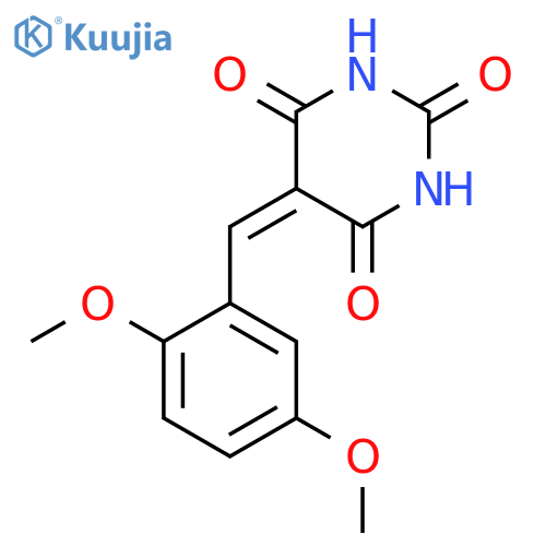 5-(2,5-dimethoxyphenyl)methylidene-1,3-diazinane-2,4,6-trione structure