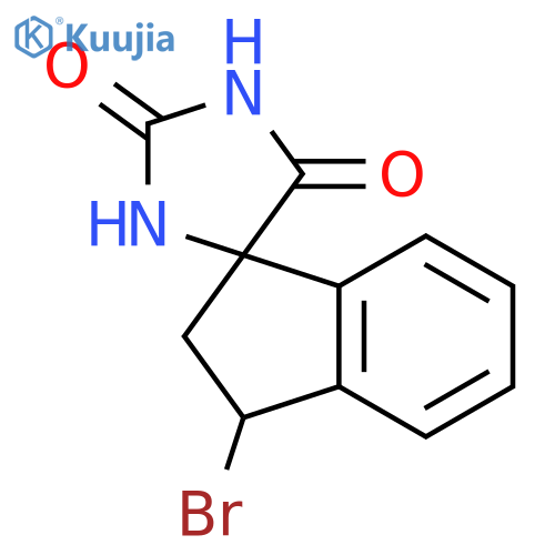 3'-Bromo-2',3'-dihydro-2H,5H-spiro[imidazolidine-4,1'-indene]-2,5-dione structure