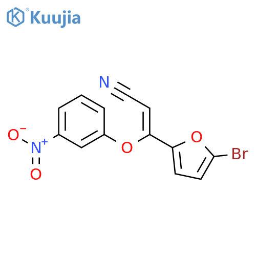 2-Propenenitrile, 3-(5-bromo-2-furanyl)-3-(3-nitrophenoxy)-, (Z)- structure