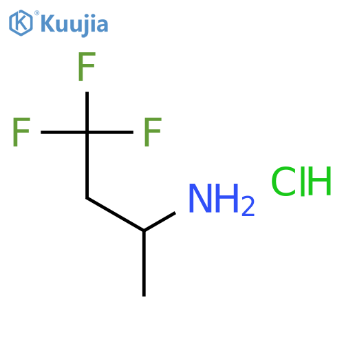 4,4,4-trifluorobutan-2-amine hydrochloride structure