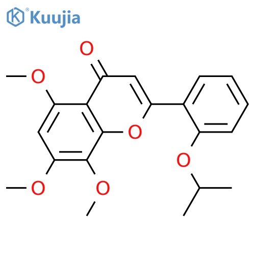 4H-1-Benzopyran-4-one, 5,7,8-trimethoxy-2-[2-(1-methylethoxy)phenyl]- structure