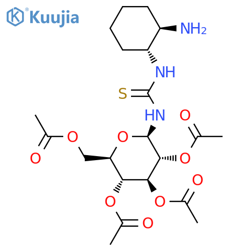 (2R,3R,4S,5R,6R)-2-(Acetoxymethyl)-6-(3-((1R,2R)-2-aminocyclohexyl)thioureido)tetrahydro-2H-pyran-3,4,5-triyl triacetate structure