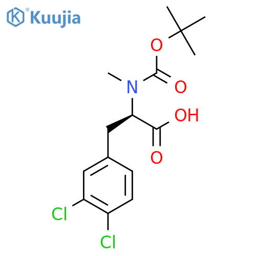 (R)-2-(tert-butoxycarbonyl-methyl-amino)-3-(3,4-dichloro-phenyl)-propionic acid structure