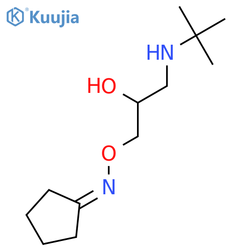 Cyclopentanone, O-[3-[(1,1-dimethylethyl)amino]-2-hydroxypropyl]oxime structure