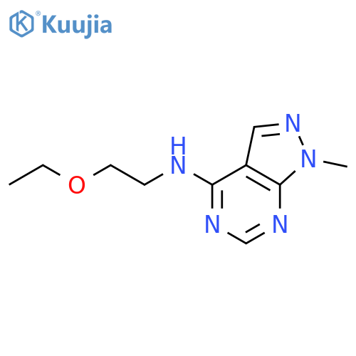 1H-Pyrazolo[3,4-d]pyrimidin-4-amine,N-(2-ethoxyethyl)-1-methyl- structure