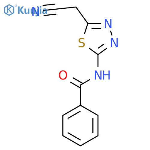 Benzamide, N-[5-(cyanomethyl)-1,3,4-thiadiazol-2-yl]- structure