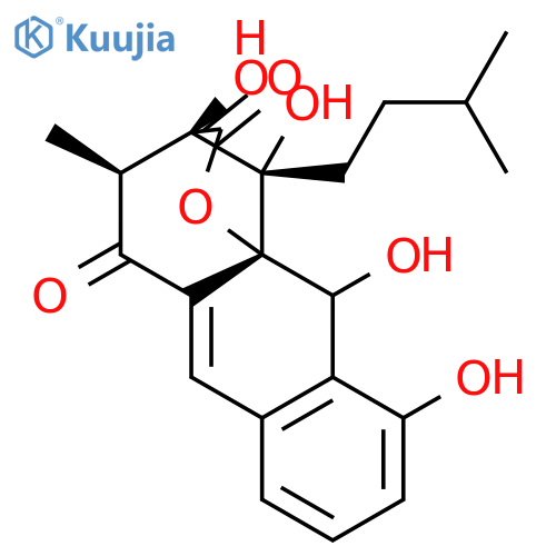 2H-3,11a-Methanonaphth[2,3-b]oxepin-2,5(11H)-dione,3,4-dihydro-3,10,11,12-tetrahydroxy-4-methyl-12-(3-methylbutyl)-,(3R,4R,11S,11aS,12S)-rel-(-)- (9CI) structure