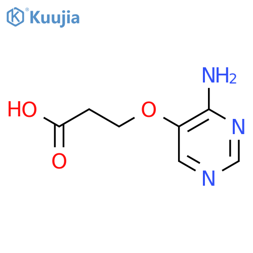 Propanoic acid, 3-[(4-amino-5-pyrimidinyl)oxy]- structure