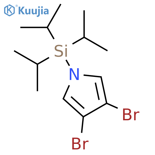 3,4-dibromo-1-tris(propan-2-yl)silyl-1H-pyrrole structure