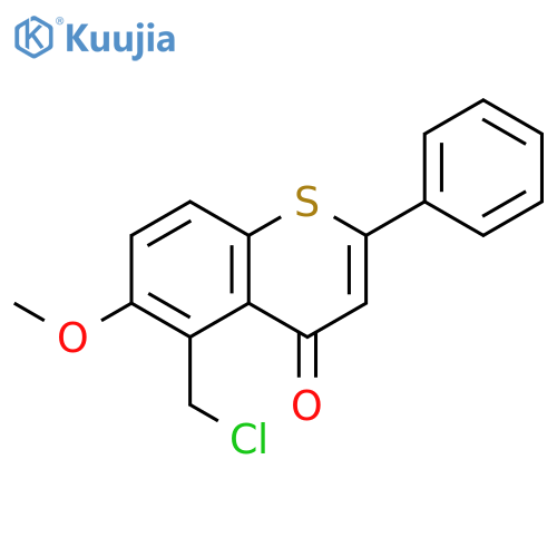 4H-1-Benzothiopyran-4-one,5-(chloromethyl)-6-methoxy-2-phenyl- structure