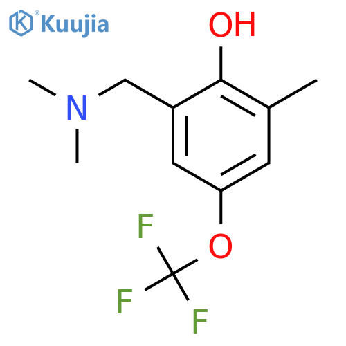 2-Dimethylaminomethyl-6-methyl-4-trifluoromethoxy-phenol structure