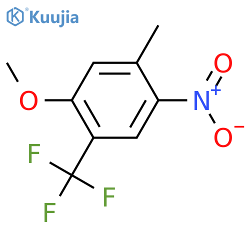 1-Methoxy-5-methyl-4-nitro-2-(trifluoromethyl)-benzene structure