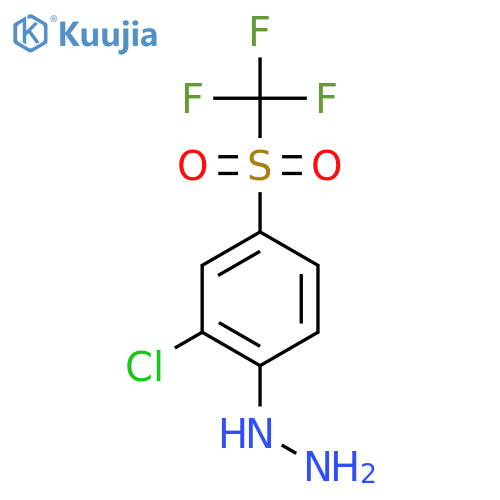 2-Chloro-4-(trifluoromethylsulfonyl)phenylhydrazine structure