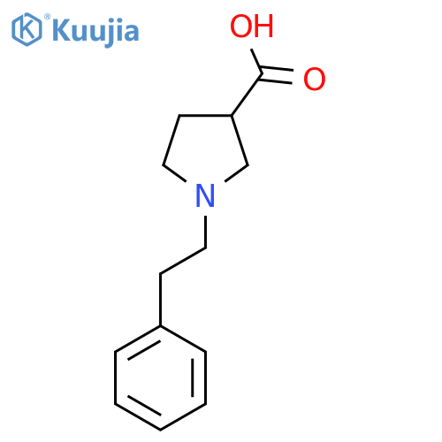 1-(2-Phenylethyl)pyrrolidine-3-carboxylic acid structure
