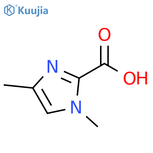 1,4-dimethyl-1H-imidazole-2-carboxylic acid structure