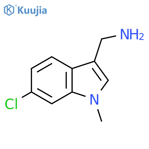 (6-chloro-1-methyl-1H-indol-3-yl)methanamine structure
