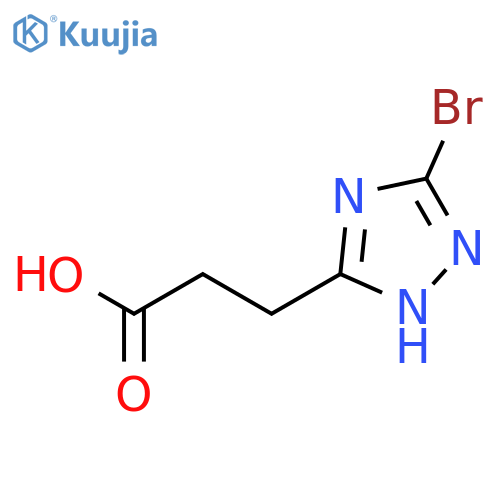 3-(3-Bromo-1H-1,2,4-triazol-5-yl)propanoic acid structure