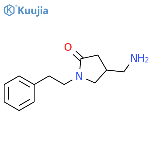 4-(aminomethyl)-1-(2-phenylethyl)pyrrolidin-2-one structure