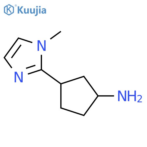 Cyclopentanamine, 3-(1-methyl-1H-imidazol-2-yl)- structure