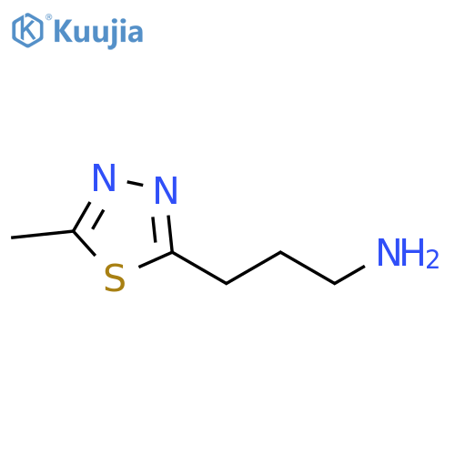 3-(5-methyl-1,3,4-thiadiazol-2-yl)propan-1-amine structure