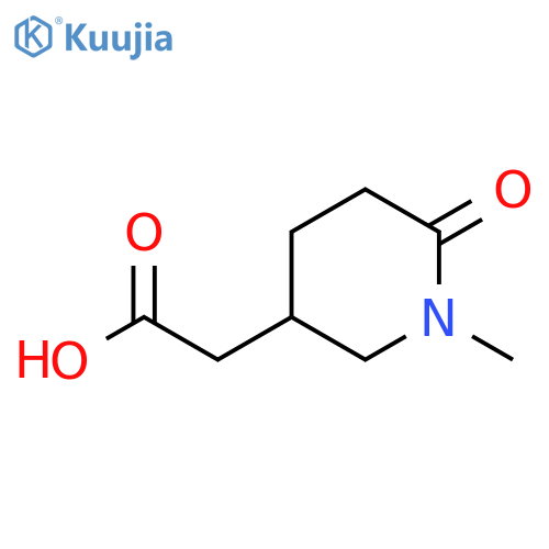 2-(1-methyl-6-oxopiperidin-3-yl)acetic acid structure
