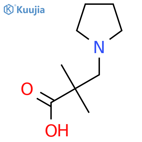 2,2-Dimethyl-3-(pyrrolidin-1-yl)propanoic acid structure