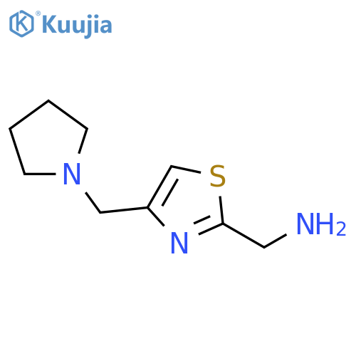 2-Thiazolemethanamine, 4-(1-pyrrolidinylmethyl)- structure