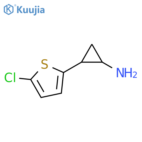 2-(5-chlorothiophen-2-yl)cyclopropan-1-amine structure