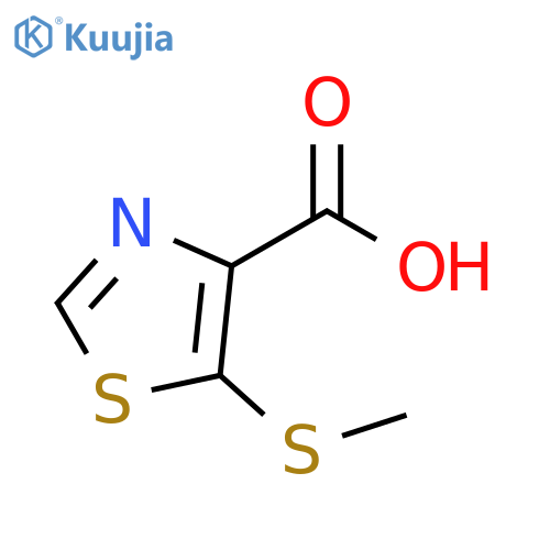 4-Thiazolecarboxylic acid, 5-(methylthio)- structure