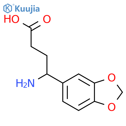 4-amino-4-(1,3-dioxaindan-5-yl)butanoic acid structure