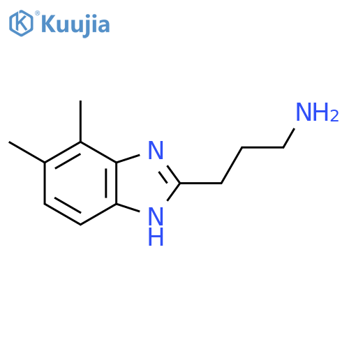 3-(4,5-dimethyl-1H-benzimidazol-2-yl)propylamine dihydrochloride hydrate structure