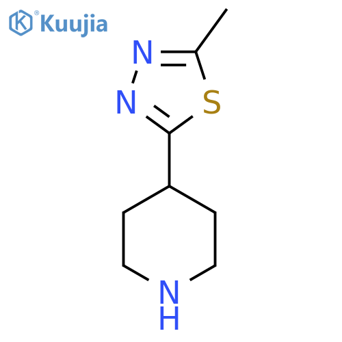 4-(5-Methyl-1,3,4-thiadiazol-2-yl)piperidine structure