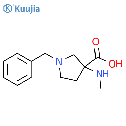 3-Pyrrolidinecarboxylic acid, 3-(methylamino)-1-(phenylmethyl)- structure
