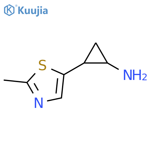 2-(2-methyl-1,3-thiazol-5-yl)cyclopropan-1-amine structure