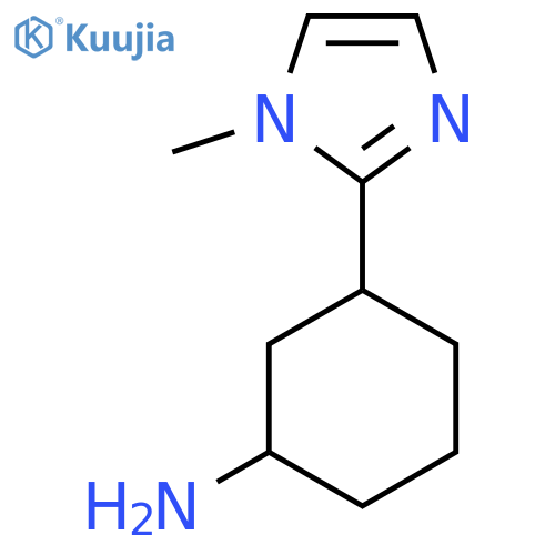 3-(1-methyl-1H-imidazol-2-yl)cyclohexan-1-amine structure