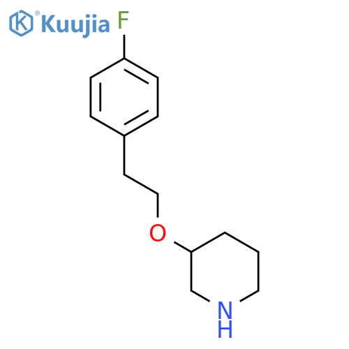 3-2-(4-fluorophenyl)ethoxypiperidine structure