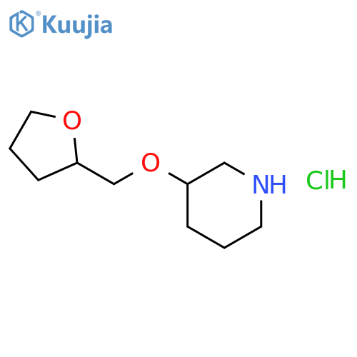 3-(Tetrahydro-2-furanylmethoxy)piperidine hydrochloride structure