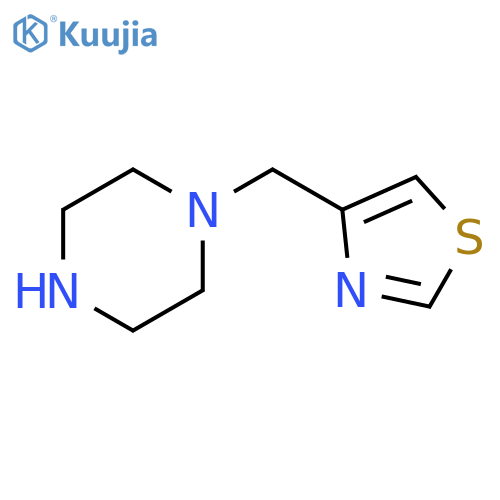 1-[(1,3-thiazol-4-yl)methyl]piperazine structure