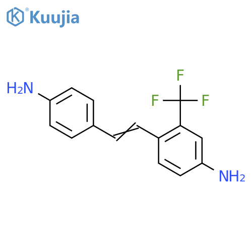 4-[2-(4-Aminophenyl)ethenyl]-3-(trifluoromethyl)aniline structure