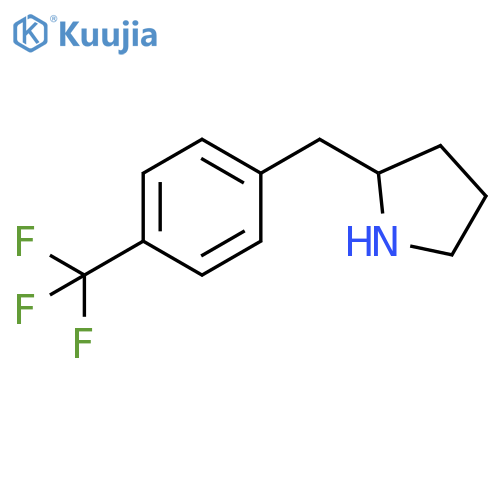 2-{4-(trifluoromethyl)phenylmethyl}pyrrolidine structure
